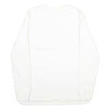 LEVI'S Mens White Cotton Blend Crew Neck Sweatshirt M Logo Printed Pullover