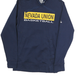 ADIDAS Mens Navy Blue Nevada Union Basketball Hoodie M Cotton Casual Sportswear