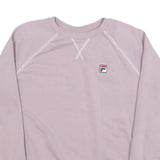FILA Womens Pink Crew Neck M Sweatshirt Cotton Blend Light Purple Casual Wear