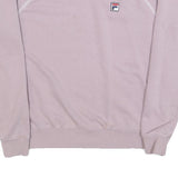 FILA Womens Pink Crew Neck M Sweatshirt Cotton Blend Light Purple Casual Wear