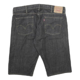 LEVI'S Mens Black Denim Shorts Slim Straight XL W38 Casual Cotton