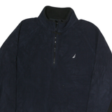 NAUTICA Mens Navy & Black Plain Pullover Jumper Crew Neck Regular XL