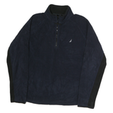 NAUTICA Mens Navy & Black Plain Pullover Jumper Crew Neck Regular XL