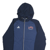 ADIDAS Mens Navy Blue LMU Softball Hooded Jacket S Polyester Blend Sportswear