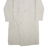 THE BURTON COLLECTION Mens Cream Trench Jacket M Polyester Plain Button Closure