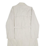 THE BURTON COLLECTION Mens Cream Trench Jacket M Polyester Plain Button Closure