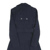KAREN MILLEN Womens Navy Blue Classic Jacket UK 6 Cotton Blend Button Closure