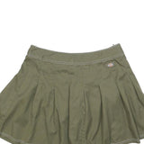 DICKIES Womens Green Pleated Mini Cotton Blend Skirt M Casual Utility