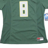 NIKE Womens Green Oregon Football T-Shirt L Short Sleeve V-Neck Athletic