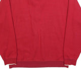 AHEAD Mens Red 1/4 Zip Sweatshirt L Cotton Blend Casual Pullover