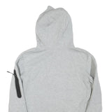 NIKE Mens Grey & Black Pullover Regular Fit S Cotton Blend Zip Hoodie With