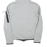 NIKE Mens Grey & Black Pullover Regular Fit S Cotton Blend Zip Hoodie With
