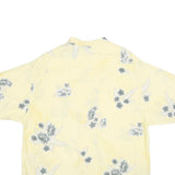 ORIGINAL ISLAND SPORT Mens Yellow Rayon Hawaiian Shirt XL Floral Casual Summer