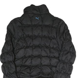 PUMA Womens Black Quilted Jacket S Polyester Blend Zip Casual Sportswear