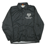 PLA-JAC Mens Black Armco Electric Repair Button Jacket L Polyester Plain