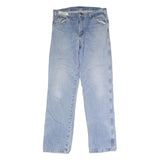 DICKIES Mens Jeans Blue Regular Straight Denim Light W34 L34 Classic Button