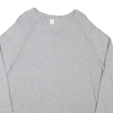 CALVIN KLEIN Womens Grey Plain Cotton Blend Jumper Crew Neck Basic Knit XL