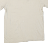 ADIDAS Mens Cream Graphic T-Shirt S Short Sleeve Crew Neck Cotton Blend Casual