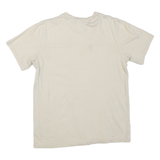 ADIDAS Mens Cream Graphic T-Shirt S Short Sleeve Crew Neck Cotton Blend Casual