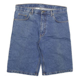 Mens Blue Denim Casual Shorts XL W34 Cotton Blend Classic Fit