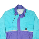 AQUA GUARD Mens Turquoise & Purple Outdoor Jacket XL Polyester Blend Colourblock