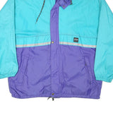 AQUA GUARD Mens Turquoise & Purple Outdoor Jacket XL Polyester Blend Colourblock