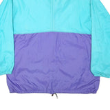 AQUA GUARD Mens Turquoise & Purple Outdoor Jacket XL Polyester Blend Colourblock
