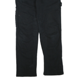 CAT Mens Cotton Blend Black Regular Leg Trousers W32 L32 Workwear Zip Closure