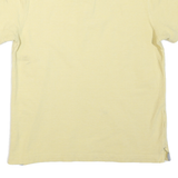 TOMMY HILFIGER Mens Yellow Polo Shirt Short Sleeve Cotton Blend L Casual Wear
