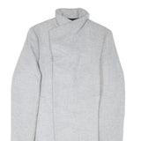 ZARA Mens Grey Wool Blend Slim Jacket S Plain Button Closure Contemporary