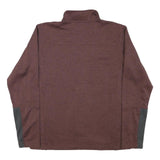 THE NORTH FACE Mens Maroon & Grey Outdoor Jacket M Polyester Blend Zip