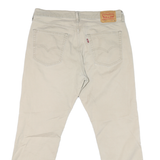 LEVI'S Mens Cotton Blend Beige Classic Straight Trousers W36 L27 Casual Comfort