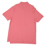 CHAPS Mens Pink Short Sleeve Plain L Cotton Polo Shirt Casual Classic