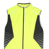 DECATHLON Mens Yellow & Black Cycling Gilet S Polyester Zip Reflective