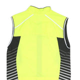 DECATHLON Mens Yellow & Black Cycling Gilet S Polyester Zip Reflective