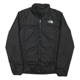 THE NORTH FACE Mens Black Outdoor Jacket M Polyester Blend Plain Zip Warm