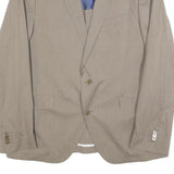JOOP! Mens Beige Casual Jacket L Woven Button Closure Two Button Design