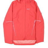 JACK WOLFSKIN Womens Red Outdoor Jacket S Polyester Blend Waterproof Hooded Zip