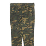CLOCKHOUSE Mens Slim Camouflage Drawstring Cotton Blend Trousers W34 L30 Casual