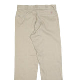 DICKIES Mens Regular Fit Beige Workwear Cotton Blend Trousers W32 L30 Zip