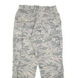 NIB/NCW Mens Cotton Blend Green Camouflage Regular Cargo Trousers W34 L31 Button