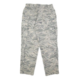 NIB/NCW Mens Cotton Blend Green Camouflage Regular Cargo Trousers W34 L31 Button