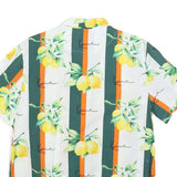 KARL KANI Mens White Green & Orange Lemon Print Shirt M Cotton Blend Summer