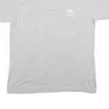 ADIDAS Mens Grey & White Classic Graphic T-Shirt L Short Sleeve Crew Neck