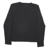 TOMMY HILFIGER Womens Black Plain V-Neck Basic Knit M Cotton Blend Jumper
