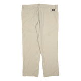 DICKIES Mens Cotton Blend Beige Relaxed Straight Trousers W40 L32 Workwear