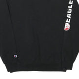 CHAMPION Mens Black Bridgewater College Half Zip L Sweatshirt Logo Comfort