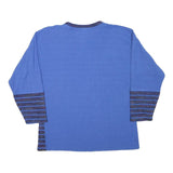 Mens Blue Sweatshirt XL Cotton Blend Crew Neck Long Sleeve Casual Pullover