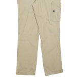 CARHARTT Mens Cotton Blend Beige Relaxed Straight Trousers W34 L31 Workwear