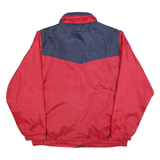 SWINGSTER Mens Red & Navy Colourblock Zip Jacket L Polyester Blend Casual